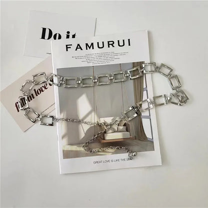 Fashion Retro Metal Accessories Fedora Belt Accessories Men Women Hats Straw Hat Accessories Belt Chain Decoration