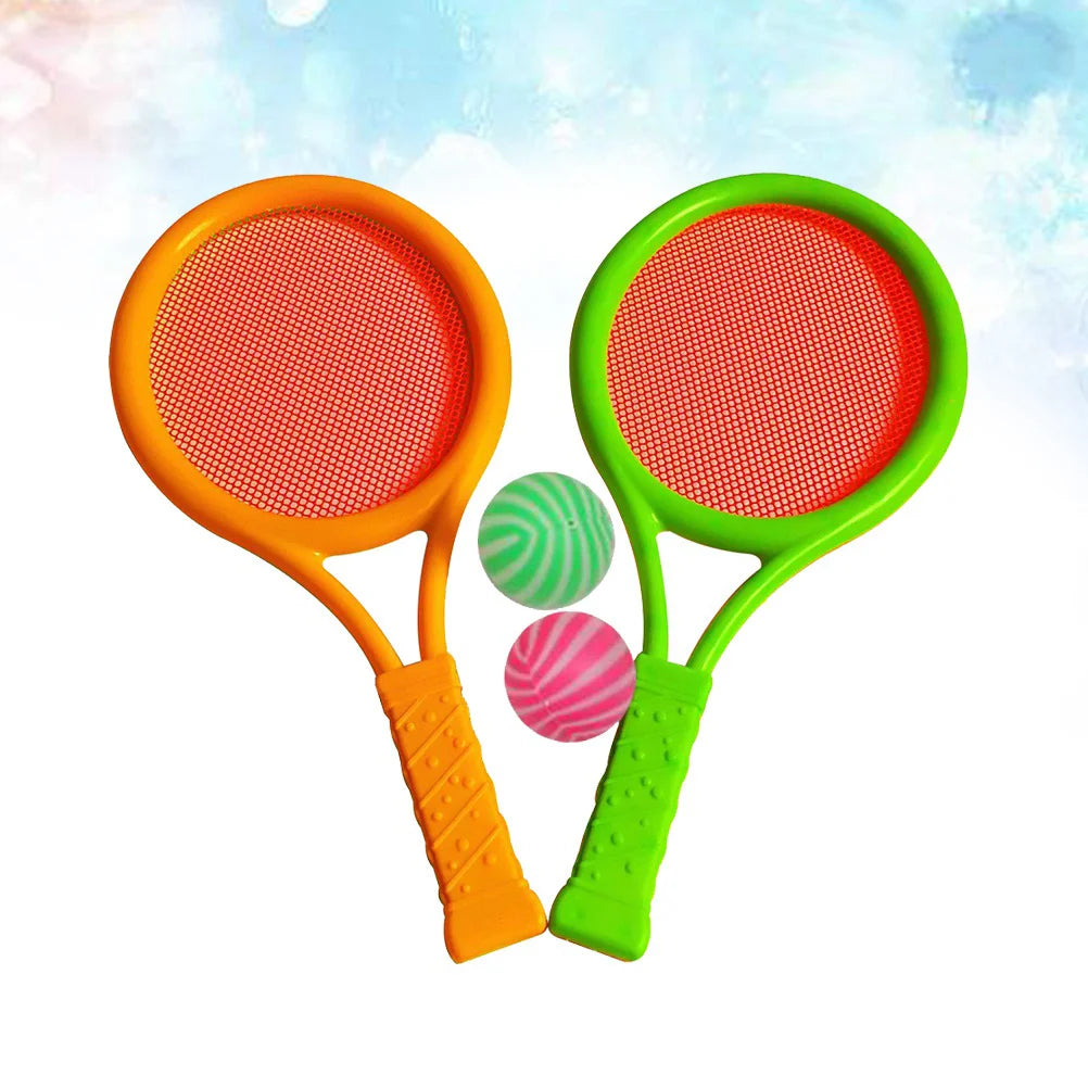 Badminton Tennis Rackets Balls Set Children Kids Outdoor Sports Parent-Child Sports Educational Sports Game Toys for Children
