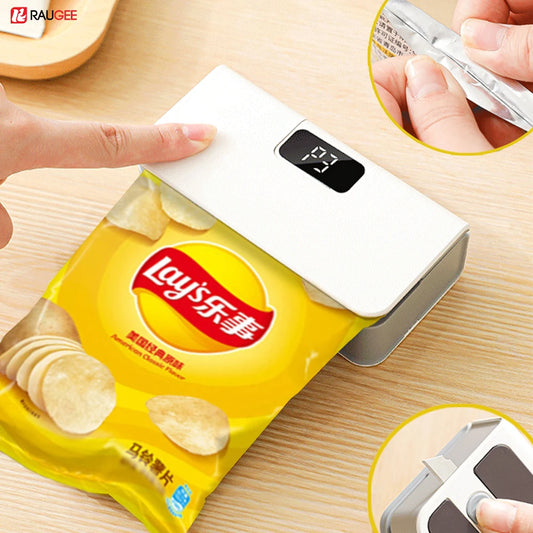 Mini Bag Sealer Plastic Bag Heat Sealer Plastic Bag Sealing Machine USB Rechargeable Portable Package Bags Sealer