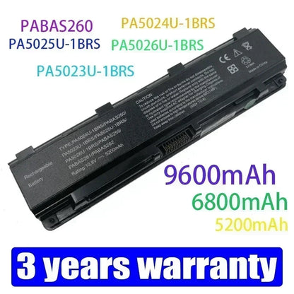 2025 Laptop Battery FOR TOSHIBA Satellite C800 C805 C840 C850 C855 C870 L800 L805 L830 L835 L840 L850 L855 PA5024U-1BRS