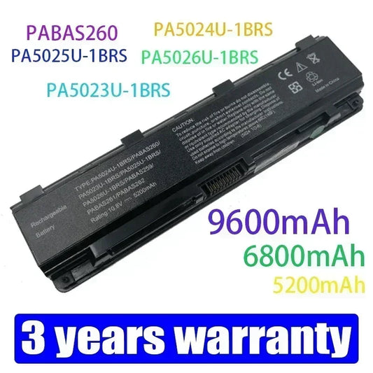 2025 Laptop Battery FOR TOSHIBA Satellite C800 C805 C840 C850 C855 C870 L800 L805 L830 L835 L840 L850 L855 PA5024U-1BRS