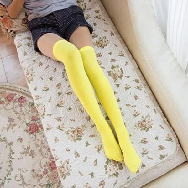 Sexy Black White Soild Color Long Socks Women Over Knee Thigh High Over The Knee Stockings Lolita Ladies Girls Warm Knee Socks