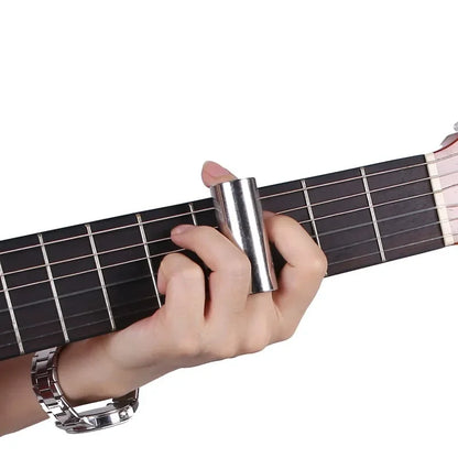 Guitar Slide, Set of 1 Acrylic Slide, 1 Steel Slide and 1 Brass Guitar Slide, Bonus 6 Pcs Guitar Picks, and 4 Finger Picks