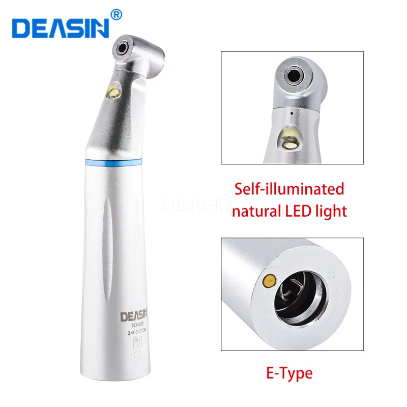 Dental LED Light 1:1 Ratio Contra Angle E-generator Low Speed Handpiece Inner Water Spray E-Type dentistry