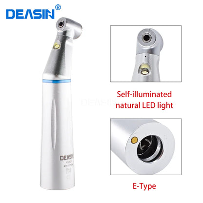 Dental LED Light 1:1 Ratio Contra Angle E-generator Low Speed Handpiece Inner Water Spray E-Type dentistry