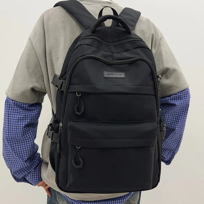 Schoolbag Unisex New Japanese Simple High School Student Junior High School Student Large-Capacity Backpack