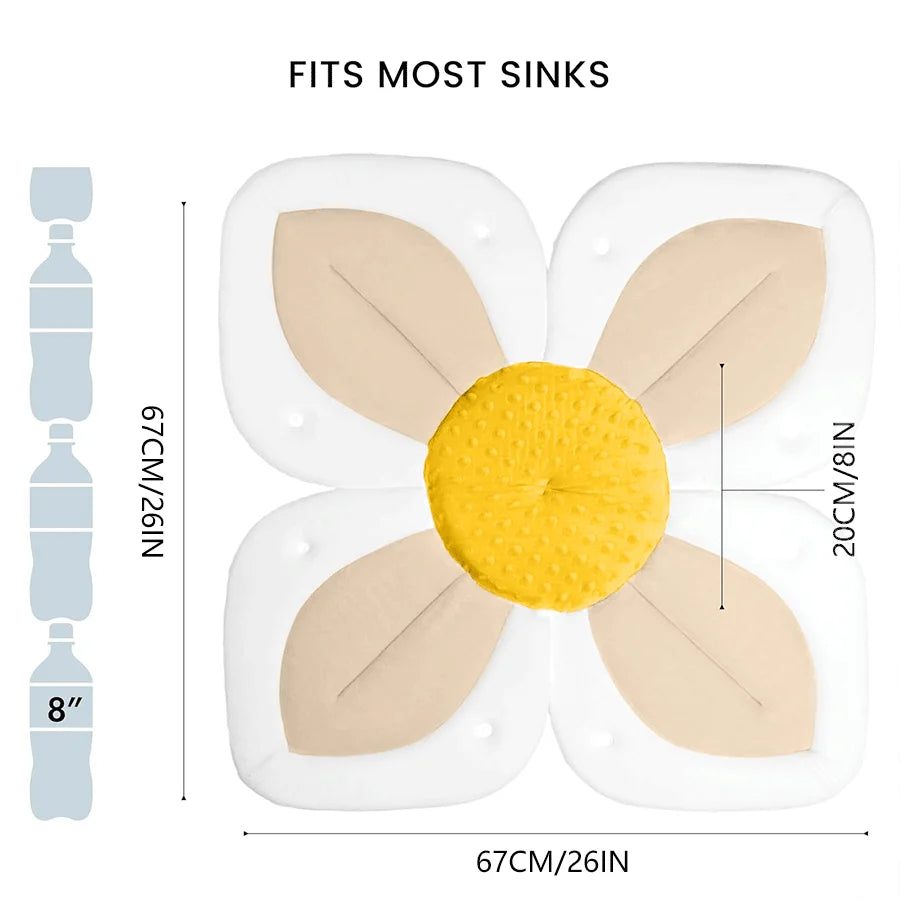 Baby Bath - Flower Baby Bath Pad Infant Bathtub Mat for Bathtub Tub Sink