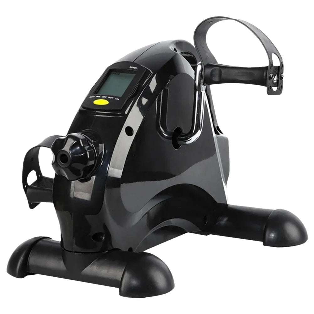 Mini Exercise Bike Arm and Leg Trainer Adjustable Peddler Exercise Bike LCD Display Foot Pedal Exercise Machine for Home Office