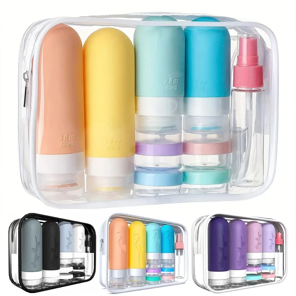 Hydrating Makeup Dispensing Bottles Portable Lotions Shampoos Traveling Refillable Squeezed Empty Bottles Cosmetic Containers