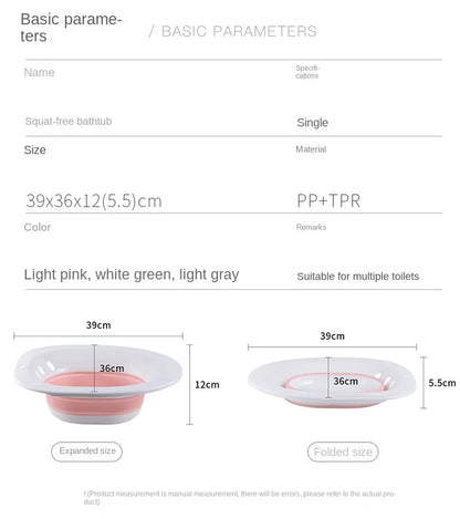 Bath for Toilet Hemorrhoids  for Postpartum Pregnant-Women or Hemorrhoids, Foldable Hangable Storage Large-Capacity Private Care