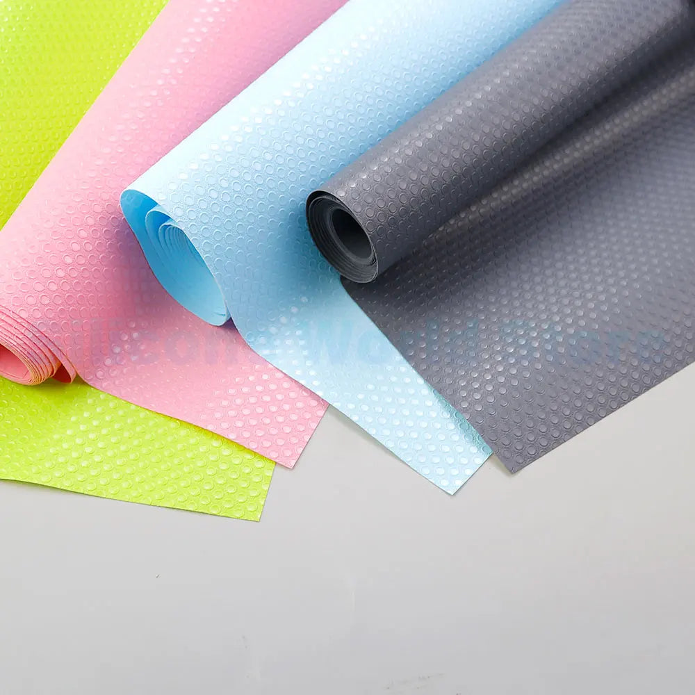 Reusable Shelf Liners Cabinet Mat Drawer Mat Moisture-Proof Waterproof Dust Anti-Slip Fridge Kitchen Table Pad Paper