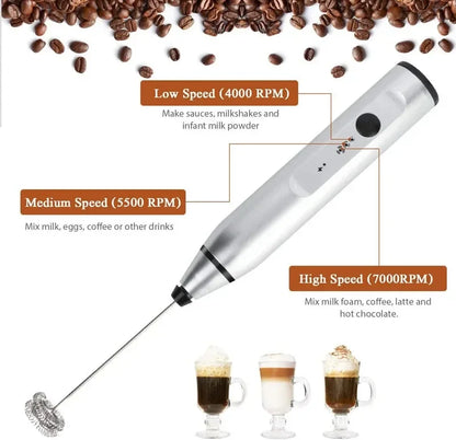 Portable Electric Milk Frothers Type C Handheld Blender Mini Coffee Maker Whisk Mixer Cappuccino Cream Egg Beater Food Blender
