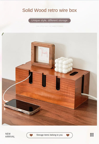 Router cable storage box Cable board socket Mobile phone charging arrangement storage box desktop power cable collection box