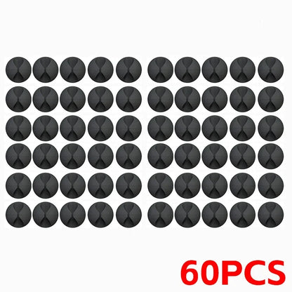 100-1PCS Desktop Wall Cable Clips Wire Management Self-Adhesive Cord Organizers Holder Clamp for USB Network Headphone Cables