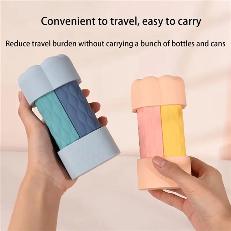 RALCA-Silicone Travel Bottles Set Leak Proof Squeezable Containers For Toiletries Shampoo Travel Essentials