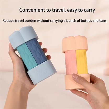 RALCA-Silicone Travel Bottles Set Leak Proof Squeezable Containers For Toiletries Shampoo Travel Essentials