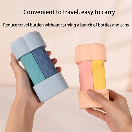 RALCA-Silicone Travel Bottles Set Leak Proof Squeezable Containers For Toiletries Shampoo Travel Essentials