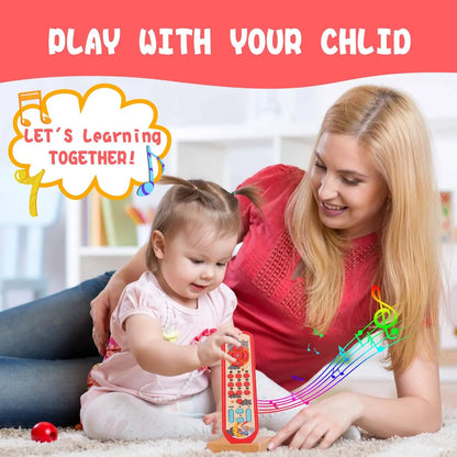 Silicone Teethers Toys for Babies 18 Months+, Baby Remote Control Chew Toy, Learning Musical Sensory Toys Gifts for Newborn Baby