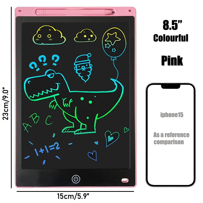 LCD Writing Tablet Doodle Board,8.5 inch Colorful Drawing Pad, Electronic Drawing Tablet, Drawing Pads, Travel Gifts for Kids