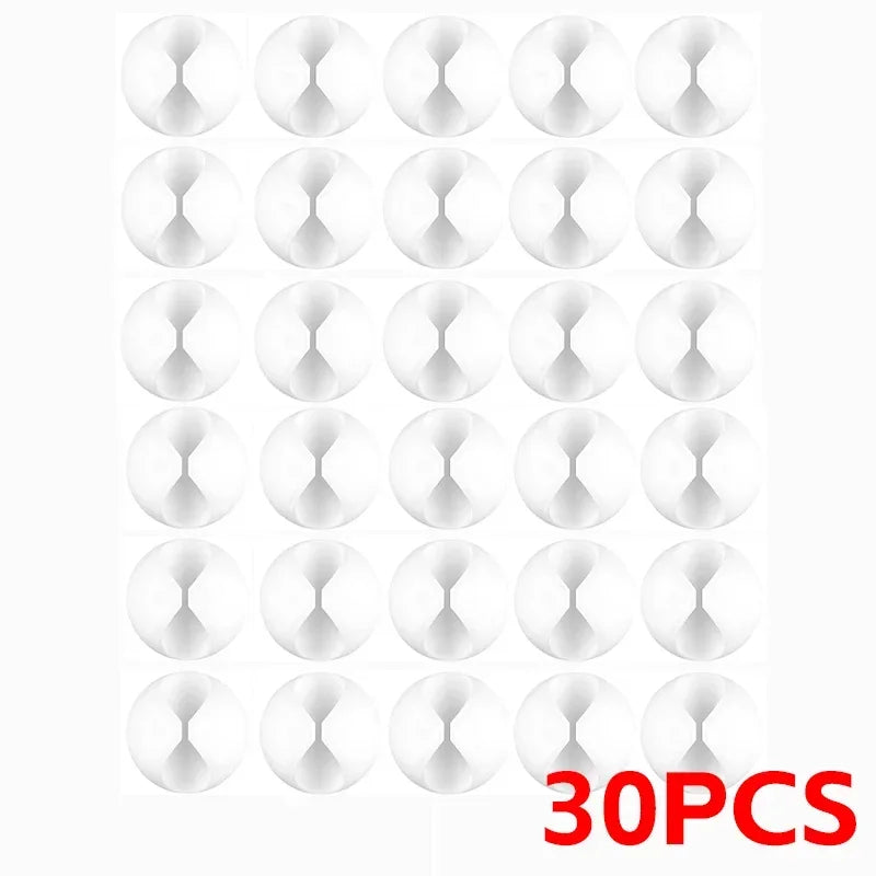 100-1PCS Desktop Wall Cable Clips Wire Management Self-Adhesive Cord Organizers Holder Clamp for USB Network Headphone Cables