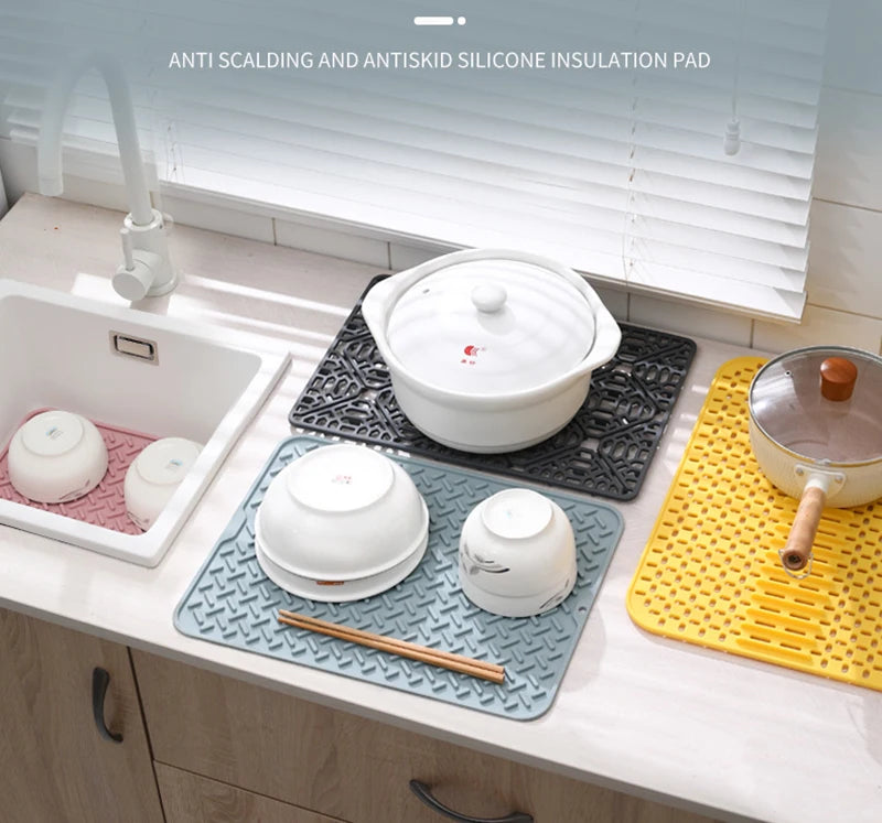 Sink Protectors for Kitchen Sink,Silicone Sink Mats for Bottom of Kitchen Sink Grid Accessory,Non-Slip Sink dish drying Mat