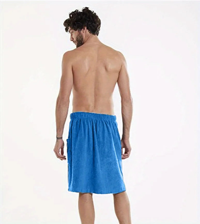 Bath Towels Beach Towels Men's Wearable Bath Towels Bathroom Shower Room Bathrobes with Pockets