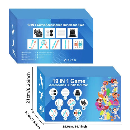 Switch 2 Sports Accessories Bundle -19 in 1 Family Accessories Kit for NS Sports Games Compatible with Switch/OLED
