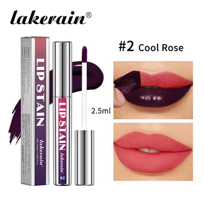 Soft Matte Peel Off Lip Stain Reveal Long Lasting Waterproof Cool Rose High Color Transfer Proof Non-stick Cup Natural Lip Stain