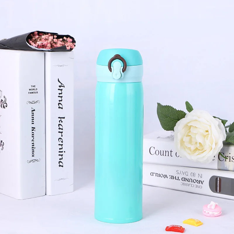 Stainless Steel Vacuum Flask Light Weight Student Thermos Portable Bottle Student Water Cup 350ml