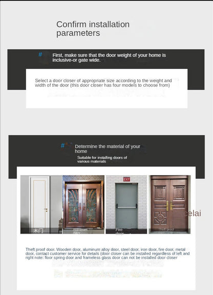 Door closer home push-pull unit door door close artifact fireproof anti-theft door hydraulic automatic buffer silent door closer