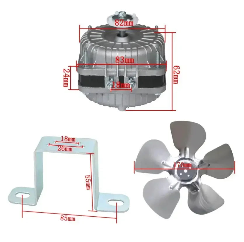 25W 35W 40W 60W 75W 100W motor for refrigerator cooling and condensation use freezer condenser fan motor