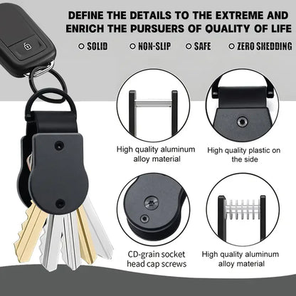 Key Organizer Compact Key Holder Metal Key Chain Minimalist key case key holder for keychain Secures 1-5 Keys