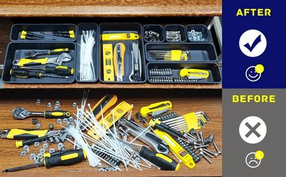 Drawer Organization 8/26/47pcs Tool Tray Tool Box Organizer Tray Dividers Set Workbench Cabinet Bins Tool Chest Garage Hardware