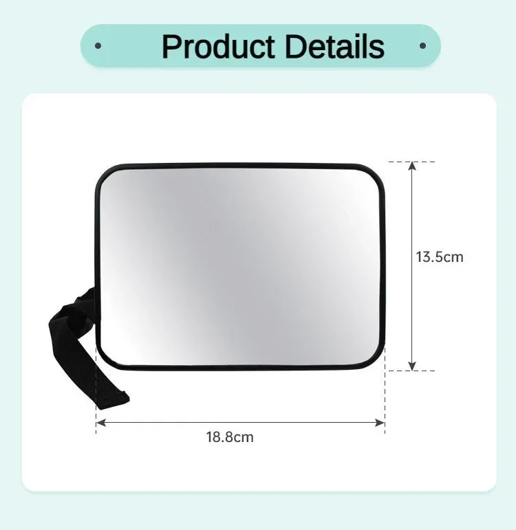Adjustable Wide Car Rear Seat Mirror Baby/Child Seat Car Safety Mirror Monitor Square Safety Car Baby Mirror Car Interior