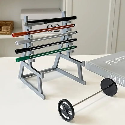 Miniso Barbell Pen Holder Fitness Themed Fitness Pen Holder Perfect Gift for Fitness Enthusiasts Weightlifters