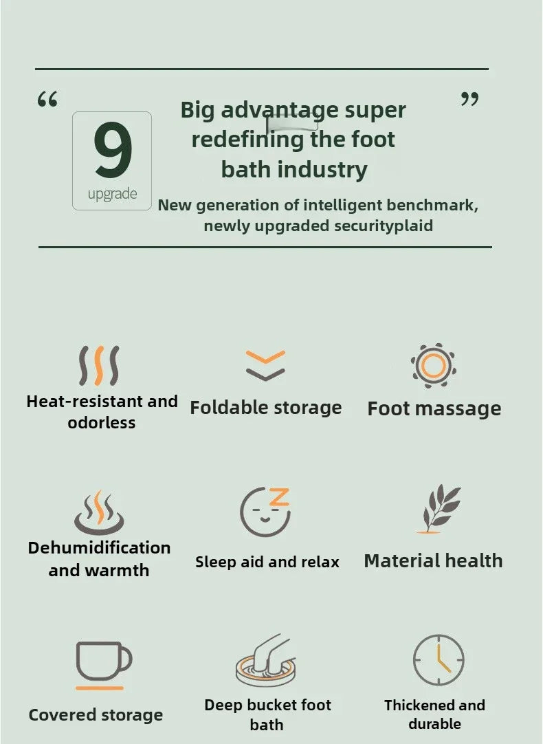 Foldable Footbath Massage Bucket Soaking Bucket Folding Basin Spa Foot Bath Bucket Household Sauna Bathtub Pedicure Bath Bathtub