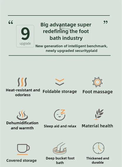 Foldable Footbath Massage Bucket Soaking Bucket Folding Basin Spa Foot Bath Bucket Household Sauna Bathtub Pedicure Bath Bathtub