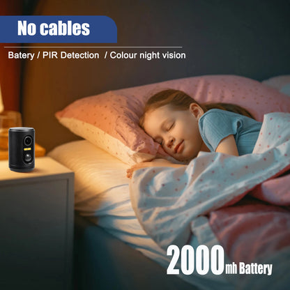 1080P Solar Mini Camera Wifi Recharge Battery Indoor PIR Human Detection Wireless CCTV Surveillance IP Home Alarm Video Cameras