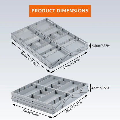 2/3 Tier Foldable Drawer Organizer Multi Level Storage Tray Adjustable Divider Versatile Expandable Drawer Jewelry Organizer