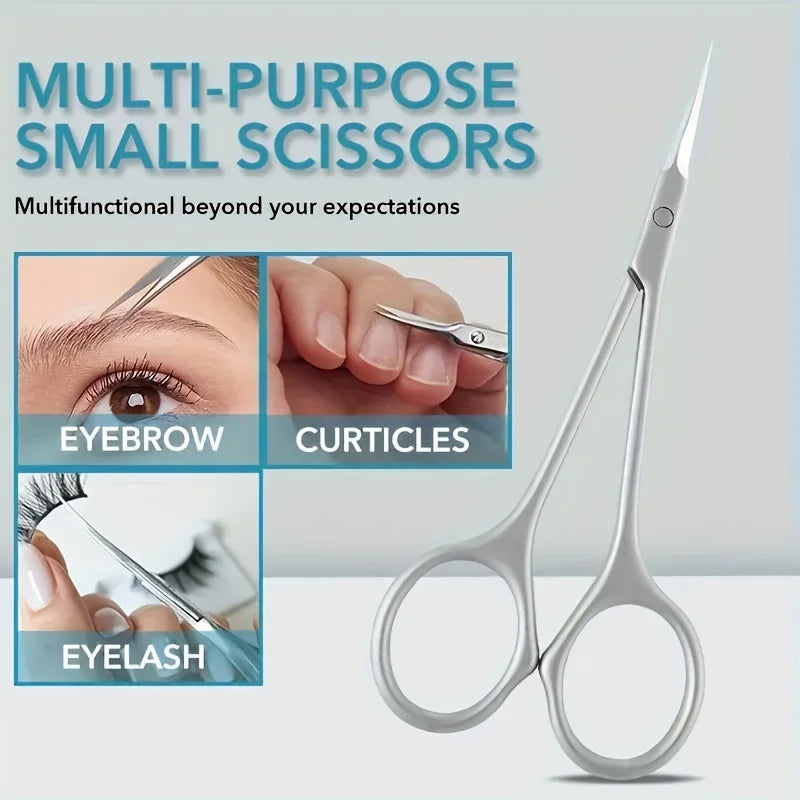 Stainless Steel Manicure Scissors for Nail Care Handle Cuticle Nipper Dead Skin Removal Scissors Beauty Tool