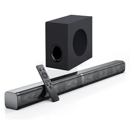 80W TV SoundBar 2.1 Bluetooth Speaker 5.0 Home Theater System 3D Surround Sound Bar Remote Control With Subwoofer For TV
