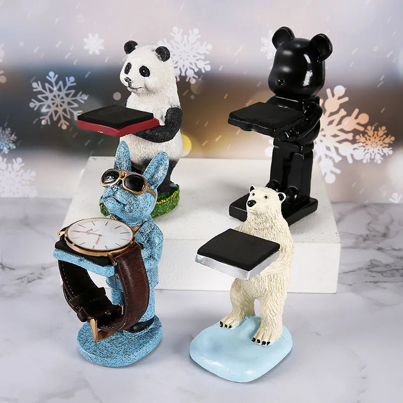 Dropshipping Watch Holder Astronaut Housekeeper Servant Watch Display Stand Robot Polar Bear Watch Jewelry Storage Display Rack