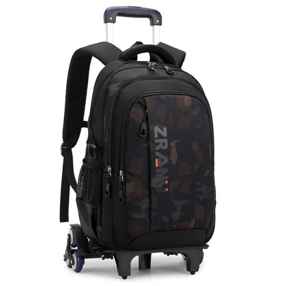 School Rolling backpack bag School Bags with wheels Student wheeled Backpacks for boys Children School Trolley Bag Waterproof