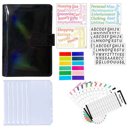 A6 Binder Cash Envelopes for Budgeting Money Organizer for Cash Money Envelopes for cash Leather A6 Binder with zipper