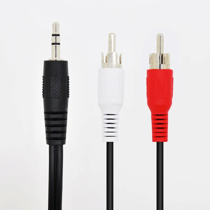 1.5M 3.5mm Jack to 2 RCA Audio Cables Stereo 3.5 mm Male to 2RCA Male Coaxial Aux Cable For TV Sound Laptop Mp3 Speakers