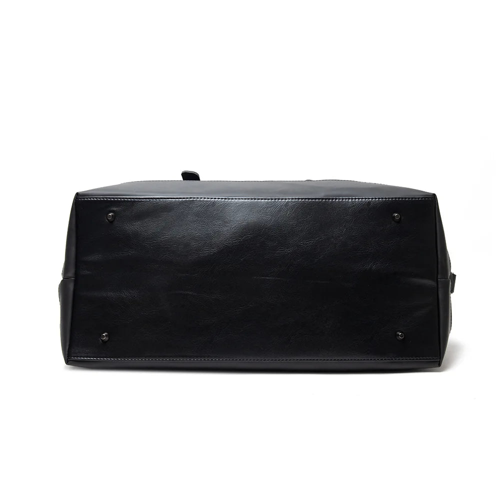 2025 New Men Travel Totes Crossbody Shoulder Bags Large Capacity Handbag Fashion Top-Handle Bag Waterproof PU Leather Laptop Bag