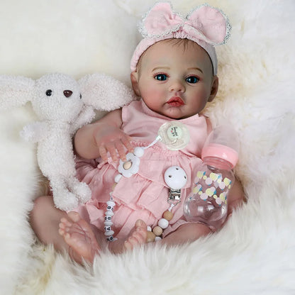 Baby Dolls Like Real Bebe Reborn Silicone Full Body 48cm Realistic Newborn Girl Painted Babies Lifelike Toddler Doll Toy Gifts