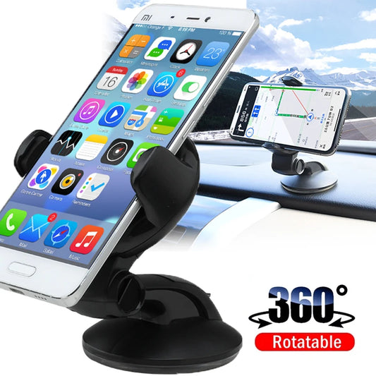 Universal Car Phone Holder Windshield Mount - Adjustable Cell Stand Support for Smartphone Car Mount Cell Phone Holder