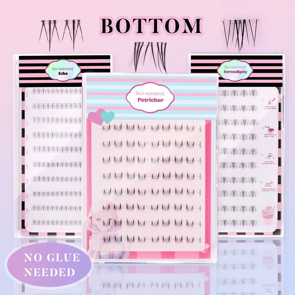 Lashprofessor Glue-Free DIY Self-adhesive False Eyelashes Self-adhesive Reusable DIY Segmented Lashes No-Glue DIY Cluster Lashes