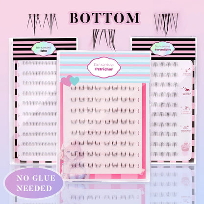 Lashprofessor Glue-Free DIY Self-adhesive False Eyelashes Self-adhesive Reusable DIY Segmented Lashes No-Glue DIY Cluster Lashes